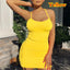 Sexy Spaghetti Strap Mini Dress - Slobuy