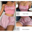 Sexy Summer Women Pajamas Set Sleepwear Cotton Home Clothes Tops And Shorts Cute Soft Sleeveless Nightwear For Female - Slobuy