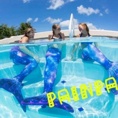 New Kids Adult Swimming Mermaid tail Girl Mom Cosplay Mermaid Costume Children Party Gift Fantasy Swimsuit With Monofin Fin