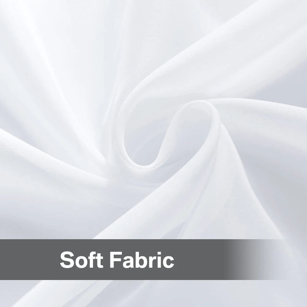 Shading Solid White Sheer Curtains for Living Room Decoration Window Curtains for Kitchen Modern Tulle Voile Organza Curtains - Slobuy