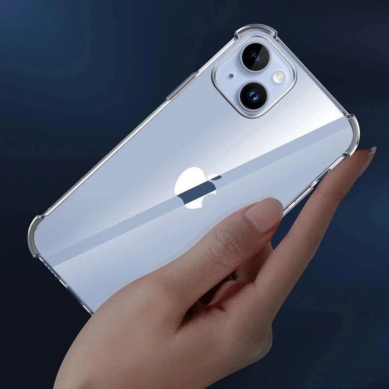 Shockproof Clear Phone Case For iPhone 15 14 11 13 12 Pro Max 7 8 Plus X XR XS Soft Silicone Protection Transparent Accessories - Slobuy