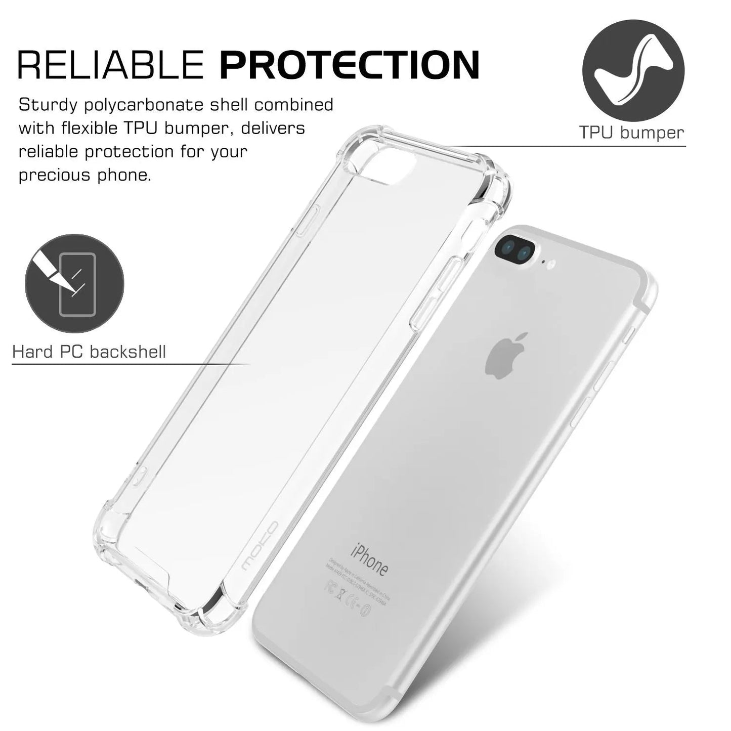 Shockproof Silicone Phone Case For iPhone 11 7 8 6 6S Plus X XR XS 12 Pro Max SE 2020 5 S Case Transparent Protection Back Cover - Slobuy