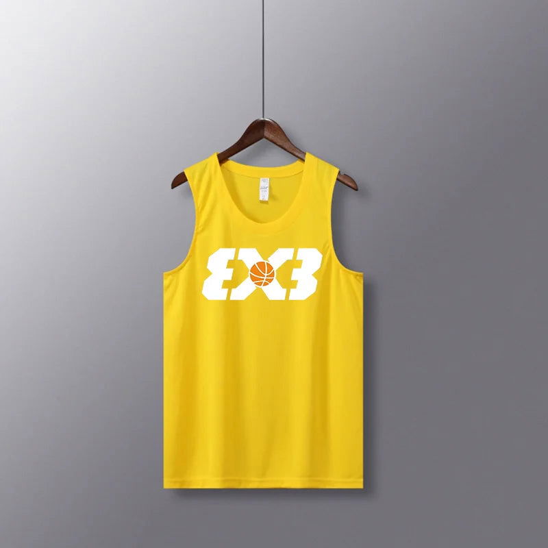 Shooting Basketball Jerseys Shirts Youth Basketball Vest Uniforms Blank Custom Running Training Gym Loose Jerseys Suits Tank Top - Slobuy
