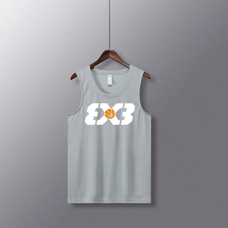 Shooting Basketball Jerseys Shirts Youth Basketball Vest Uniforms Blank Custom Running Training Gym Loose Jerseys Suits Tank Top - Slobuy