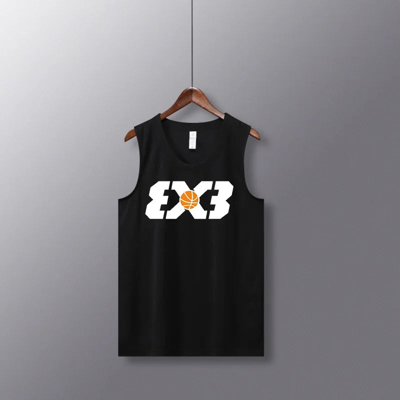 Shooting Basketball Jerseys Shirts Youth Basketball Vest Uniforms Blank Custom Running Training Gym Loose Jerseys Suits Tank Top - Slobuy