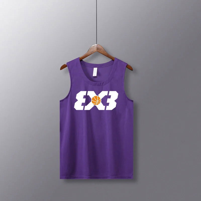 Shooting Basketball Jerseys Shirts Youth Basketball Vest Uniforms Blank Custom Running Training Gym Loose Jerseys Suits Tank Top - Slobuy