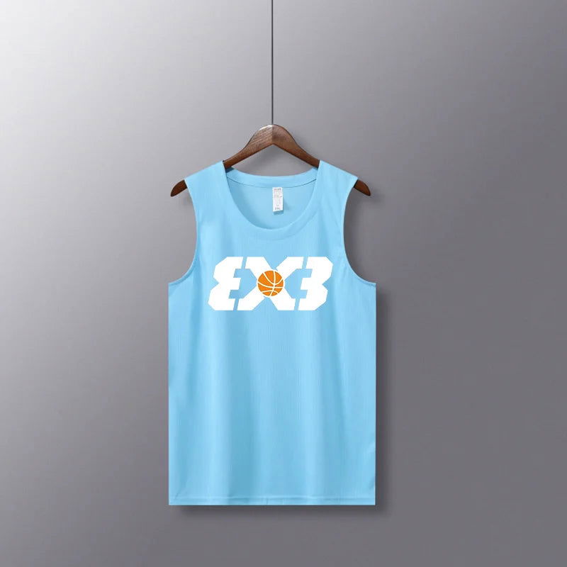 Shooting Basketball Jerseys Shirts Youth Basketball Vest Uniforms Blank Custom Running Training Gym Loose Jerseys Suits Tank Top - Slobuy