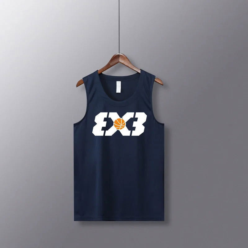 Shooting Basketball Jerseys Shirts Youth Basketball Vest Uniforms Blank Custom Running Training Gym Loose Jerseys Suits Tank Top - Slobuy