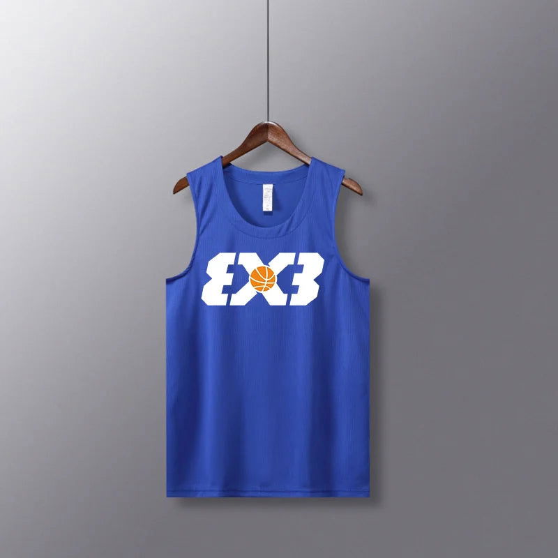 Shooting Basketball Jerseys Shirts Youth Basketball Vest Uniforms Blank Custom Running Training Gym Loose Jerseys Suits Tank Top - Slobuy