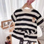 Short-sleeved Set Striped T-shirt +Shorts Boys Summer Trendy Costume Babies Fashion Round Neck Tracksuits Children's Clothing - Slobuy