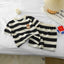 Short-sleeved Set Striped T-shirt +Shorts Boys Summer Trendy Costume Babies Fashion Round Neck Tracksuits Children's Clothing - Slobuy
