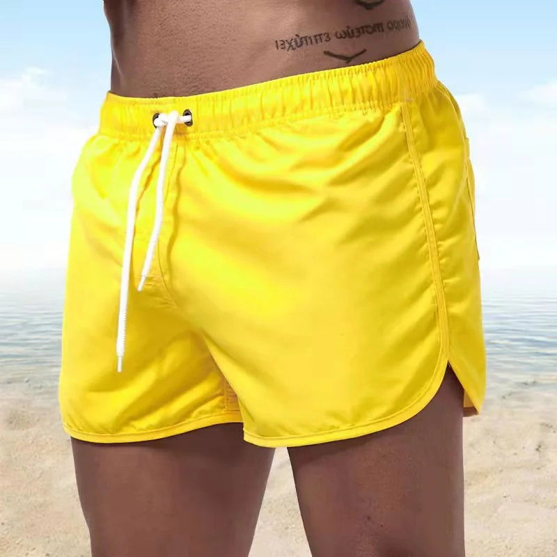 Shorts For Men 2021 Summer Men's Swimwear Shorts Brand Beachwear Sexy Swim Trunks Men Swimsuit Low Waist Breathable Beach Wear - Slobuy