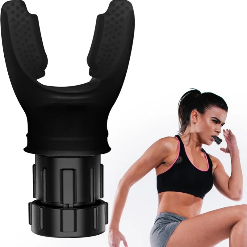 Silicone Breathing Fitness Exercise Equipment Portable Throat Adjustable Resistance Breathing Exercise Device - Slobuy