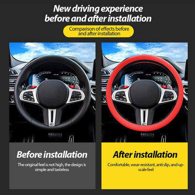 Silicone Car Steering Wheel Cover Elastic Protetive Cover Multi Color Auto interior Silica Gel Decoration Covers For Men Women - Slobuy