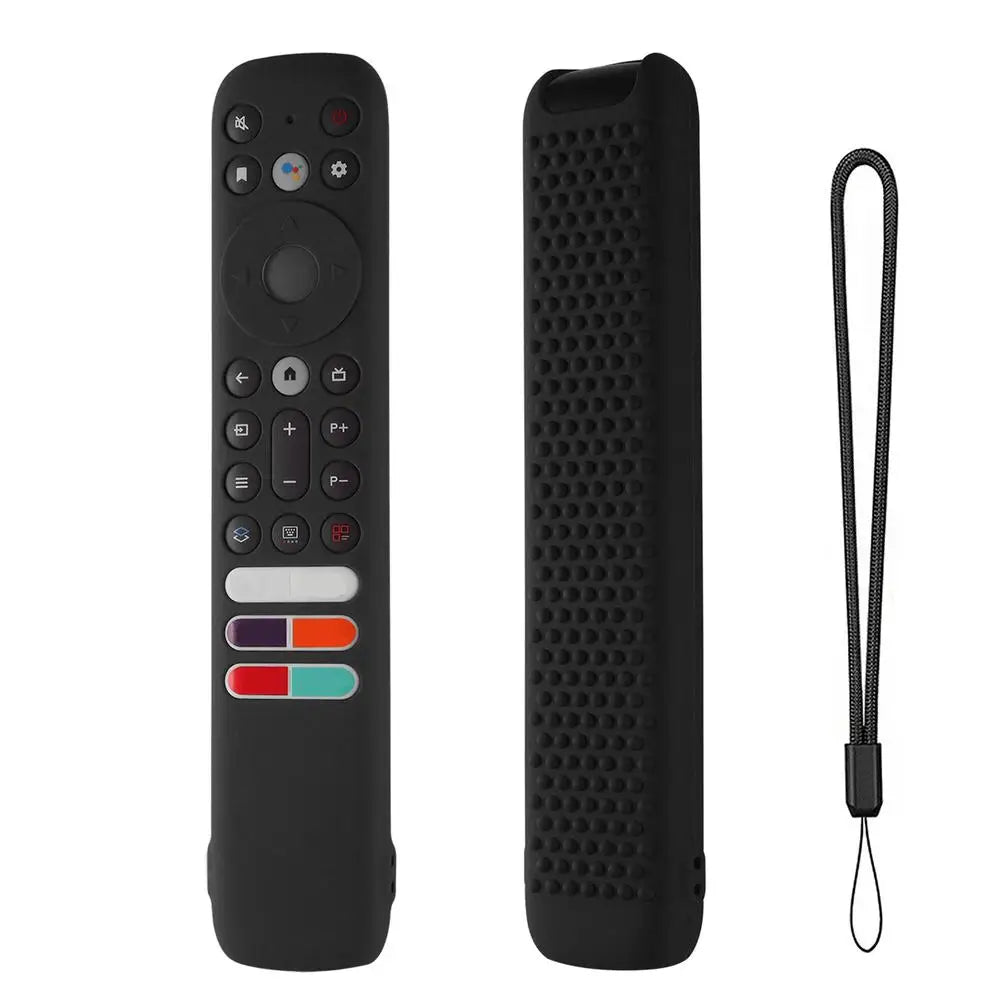 Silicone Case Compatible For TCL RC902V FMR4 FAR2 FMR1 Tv Voice Remote Control Cover Protector With Lanyard Remote Accessories - Slobuy
