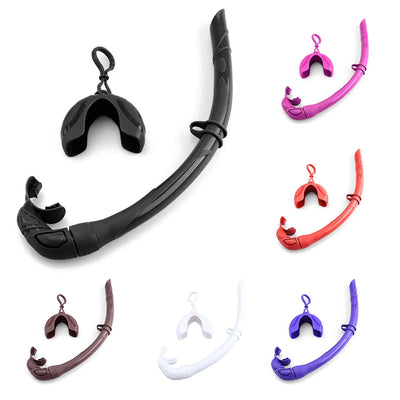 Silicone Foldable Snorkel Tube with Compact Storage Case Unisex Roll Up Snorkel Wet Breathing Tube For Snorkeling Water Sports - Slobuy