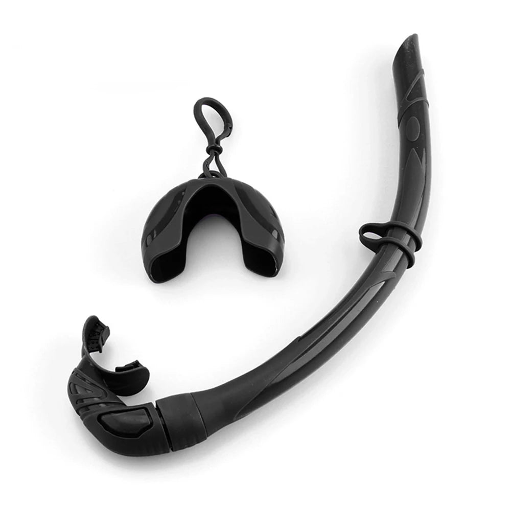Silicone Foldable Snorkel Tube with Compact Storage Case Unisex Roll Up Snorkel Wet Breathing Tube For Snorkeling Water Sports - Slobuy