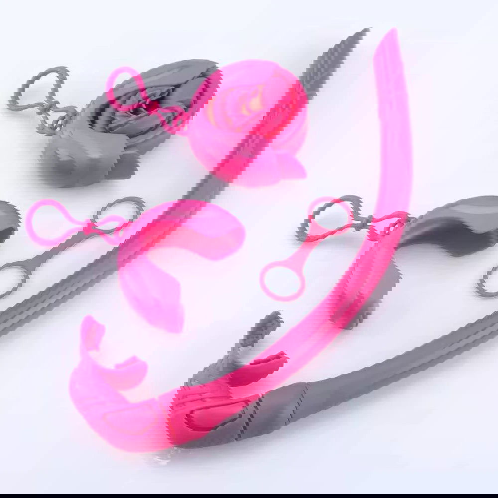 Silicone Foldable Snorkel Tube with Compact Storage Case Unisex Roll Up Snorkel Wet Breathing Tube For Snorkeling Water Sports - Slobuy