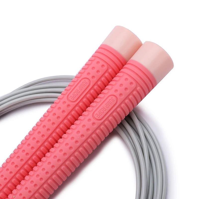 Silicone Handle Jump Rope Fitness PVC Sports Steel Wire Skipping Ropes Crossfit Adjustable Exercise Workout Skipping Equipment - Slobuy