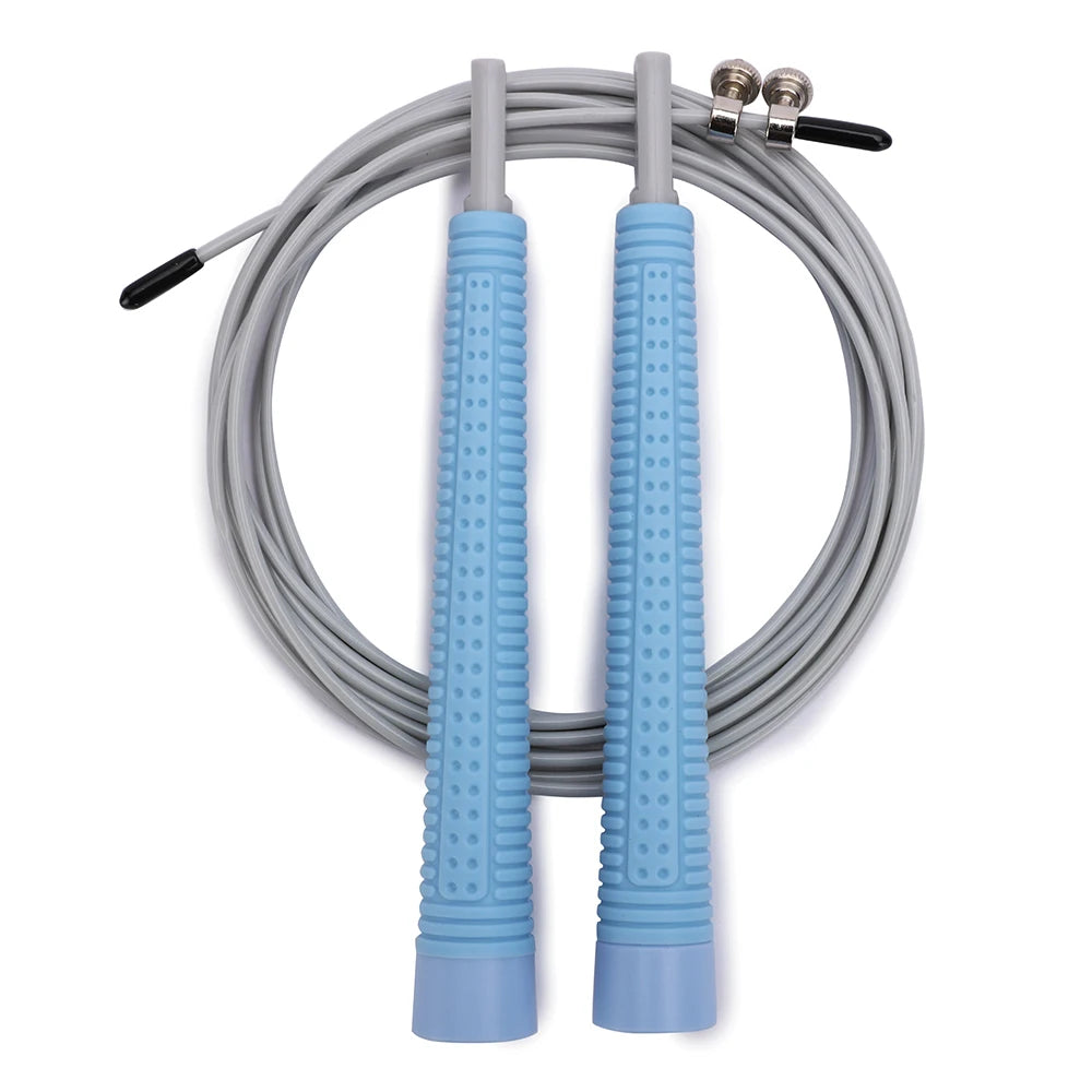 Silicone Handle Jump Rope Fitness PVC Sports Steel Wire Skipping Ropes Crossfit Adjustable Exercise Workout Skipping Equipment - Slobuy