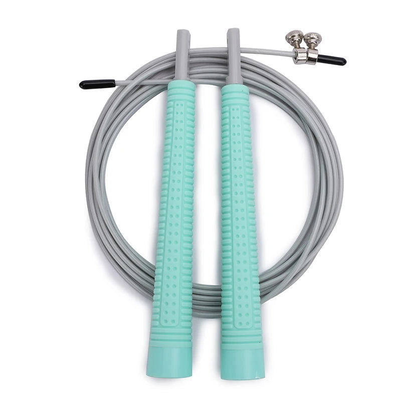 Silicone Handle Jump Rope Fitness PVC Sports Steel Wire Skipping Ropes Crossfit Adjustable Exercise Workout Skipping Equipment - Slobuy