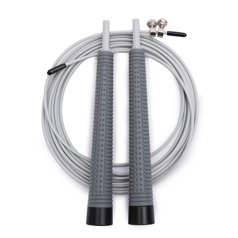 Silicone Handle Jump Rope Fitness PVC Sports Steel Wire Skipping Ropes Crossfit Adjustable Exercise Workout Skipping Equipment - Slobuy