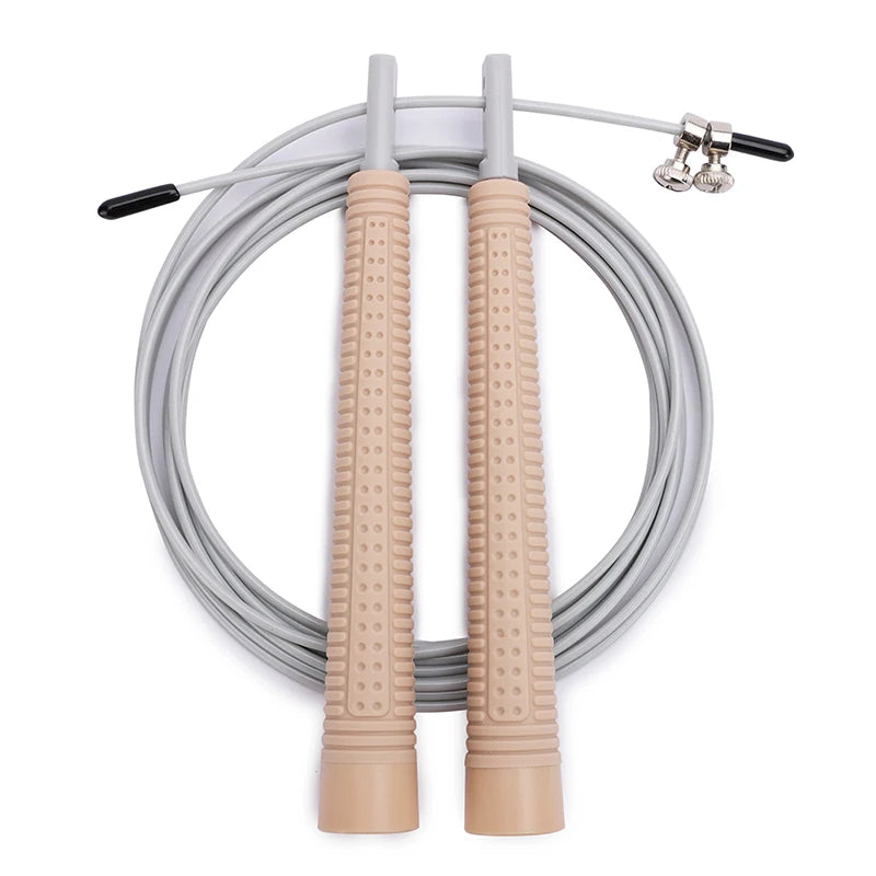 Silicone Handle Jump Rope Fitness PVC Sports Steel Wire Skipping Ropes Crossfit Adjustable Exercise Workout Skipping Equipment - Slobuy