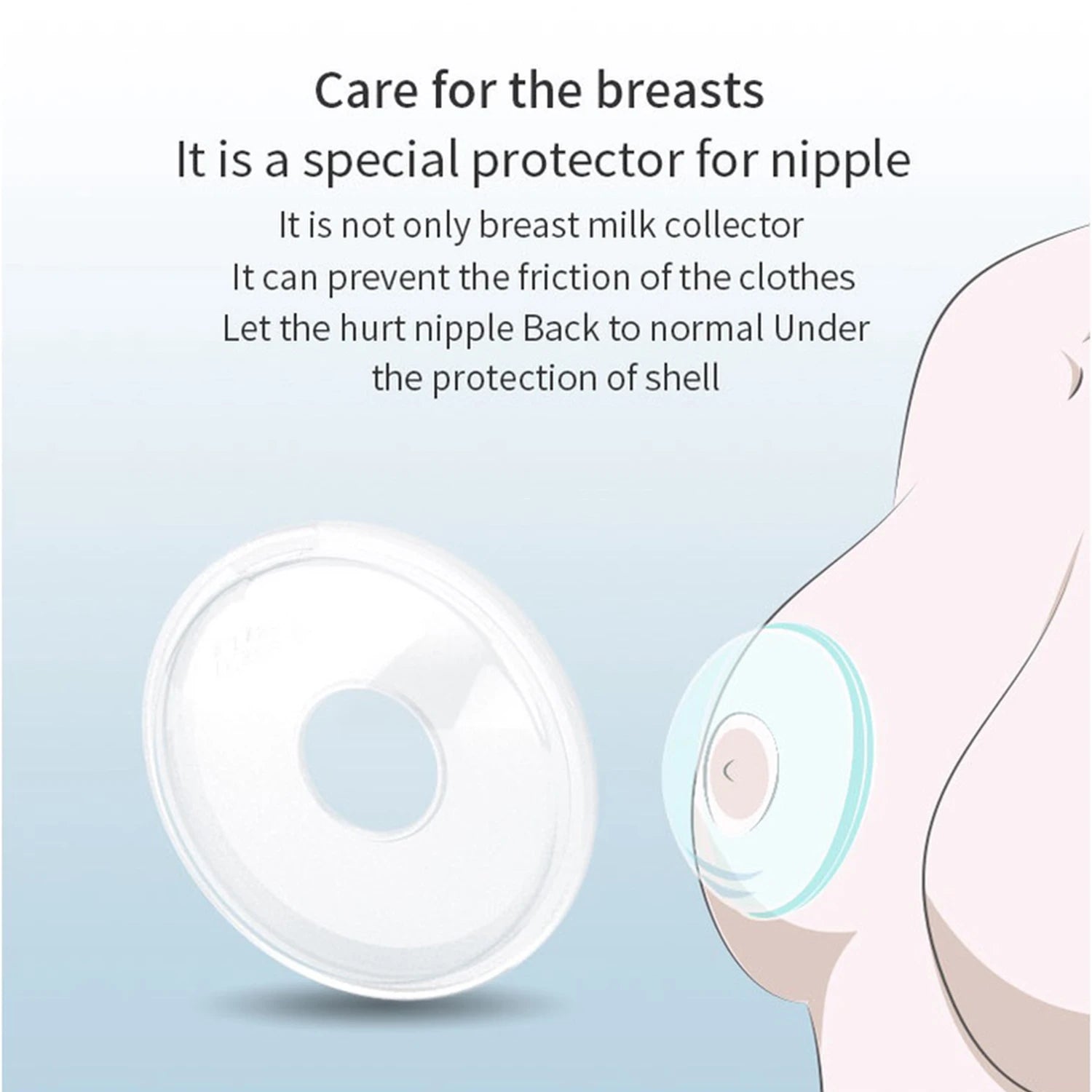 Silicone Mother's Milk Collector  Wearable Anti Spill Breast Pads   Nipple Pain Protector  Maternity Breastfeeding - Slobuy