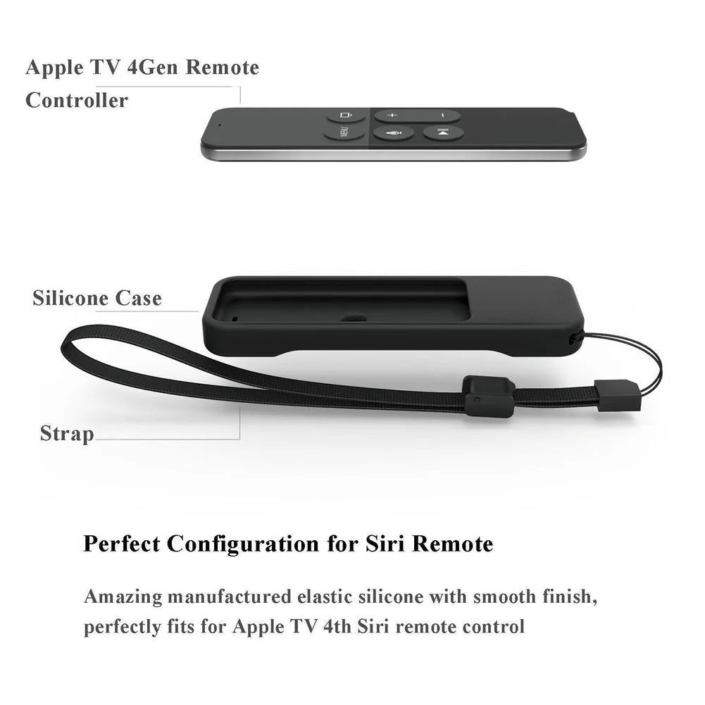 Silicone TV Remote Control Cover Case Protective Cover for Apple TV 4K 4th Generation Siri Remote Scratch Proof  TV Accessories - Slobuy