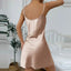 Silk Satin Solid Color Women Nightgown Sleeveless Scroop Neck Female Sleepwear Adjustable Spaghetti Strap Nightwear Homewear - Slobuy