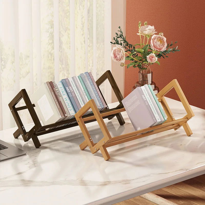 Simple Desktop Bookshelf Office Documents Books Magazines Stationery Storage Shelf Student Study Story Picture Books Rack - Slobuy