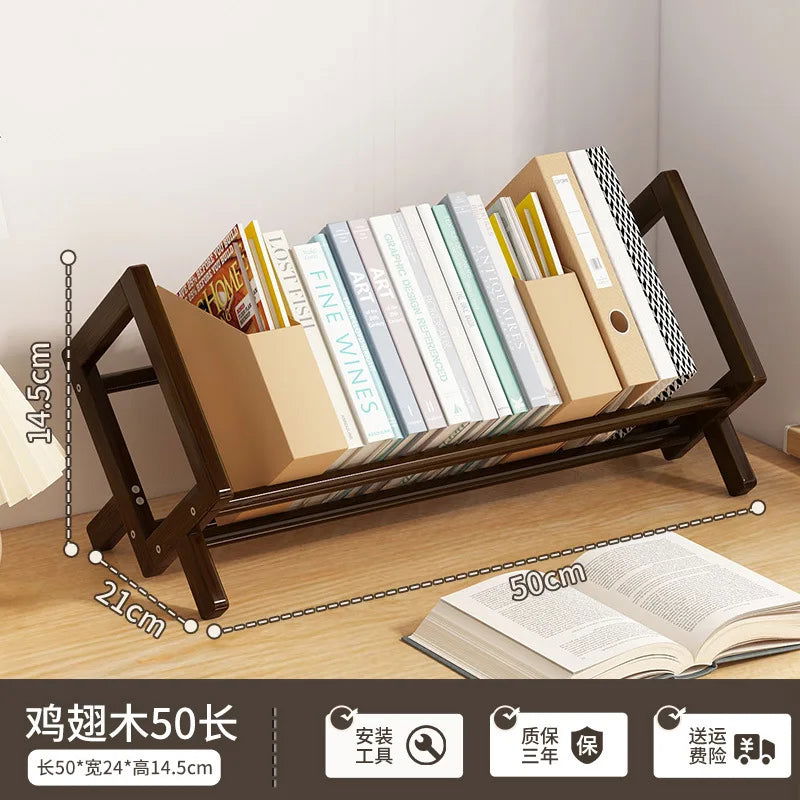 Simple Desktop Bookshelf Office Documents Books Magazines Stationery Storage Shelf Student Study Story Picture Books Rack - Slobuy