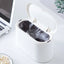 Simple Desktop Trash Bucket Mini Durable Storage Bucket Can Automatic Pop-up Lid For Dressing Tables Home Office Garbage Bucket - Slobuy