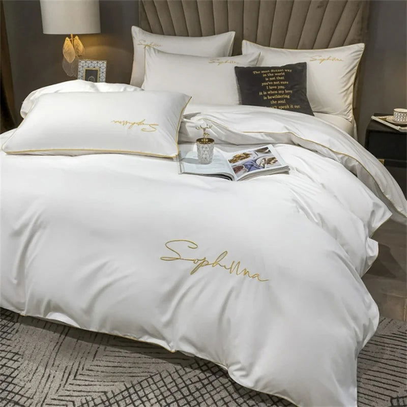 Simple High Quality Embroidered Duvet Cover Queen Washed King Quilt Cover 220x240 Soft Comforter Covers 150x200 No Pillowcase - Slobuy