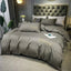 Simple High Quality Embroidered Duvet Cover Queen Washed King Quilt Cover 220x240 Soft Comforter Covers 150x200 No Pillowcase - Slobuy