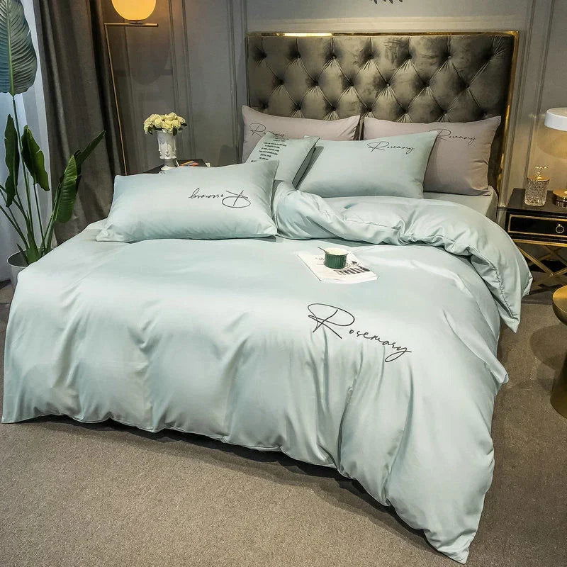 Simple High Quality Embroidered Duvet Cover Queen Washed King Quilt Cover 220x240 Soft Comforter Covers 150x200 No Pillowcase - Slobuy