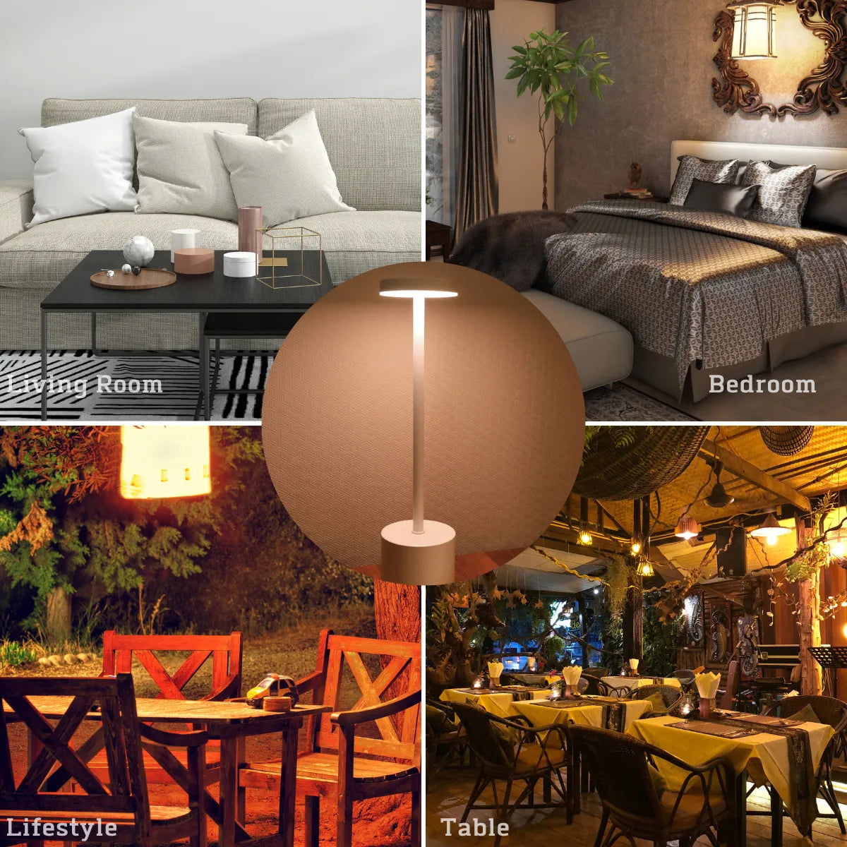 Simple LED Rechargeable Touch Metal Table Lamp Three Colors Bedside Creative Ambient Light Bar Outdoor Decoration Night Light - Slobuy