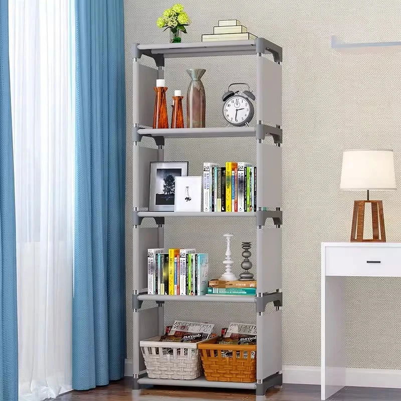 Simple Modern Student Bookshelf Storage Rack Floor Desk Bookcase Combination Cabinet Newspaper Rack - Slobuy
