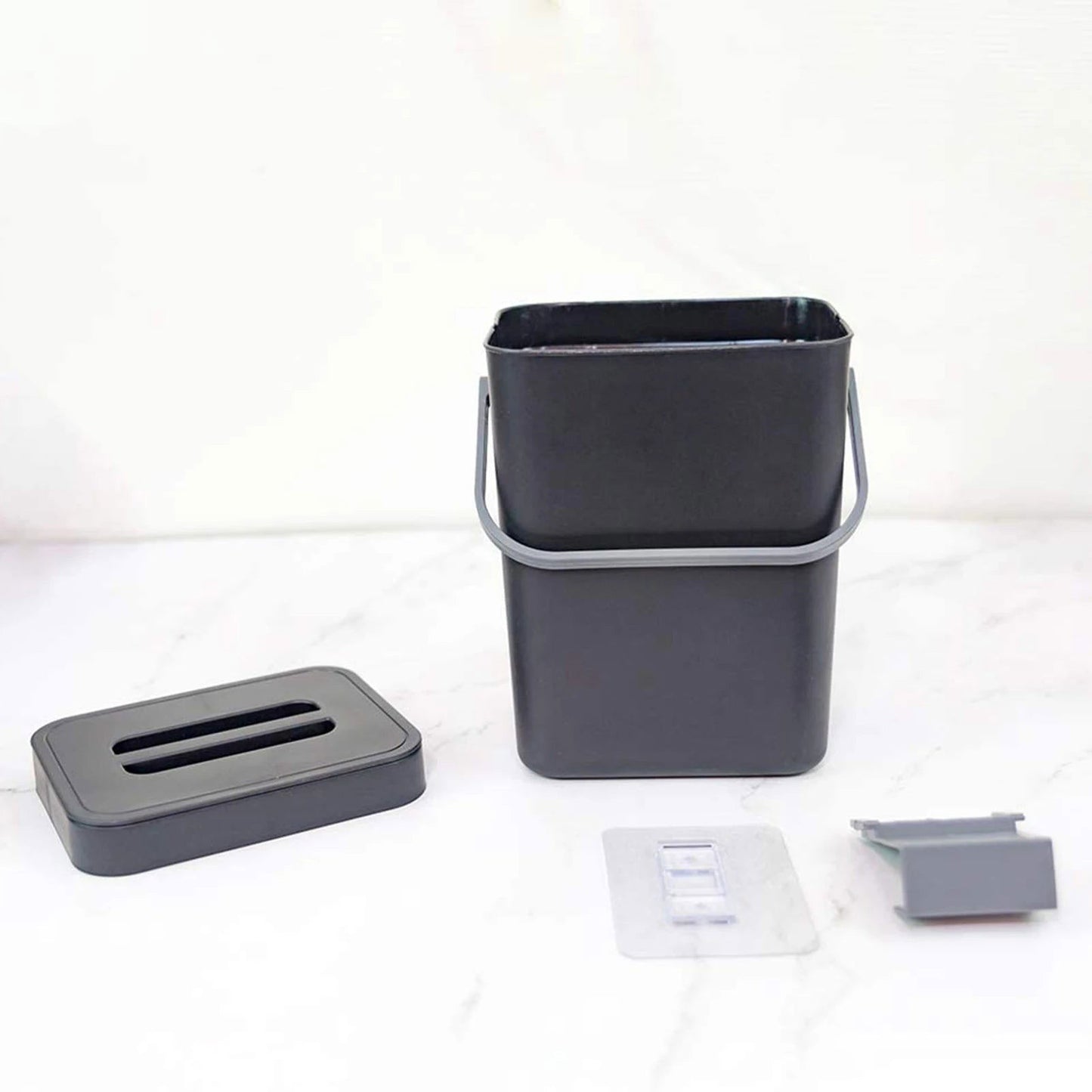 Simple Rubbish Bin Wall Mounted Indoor Office Kitchen Door Trash Can Dustbin Kitchen Garbage Can - Slobuy