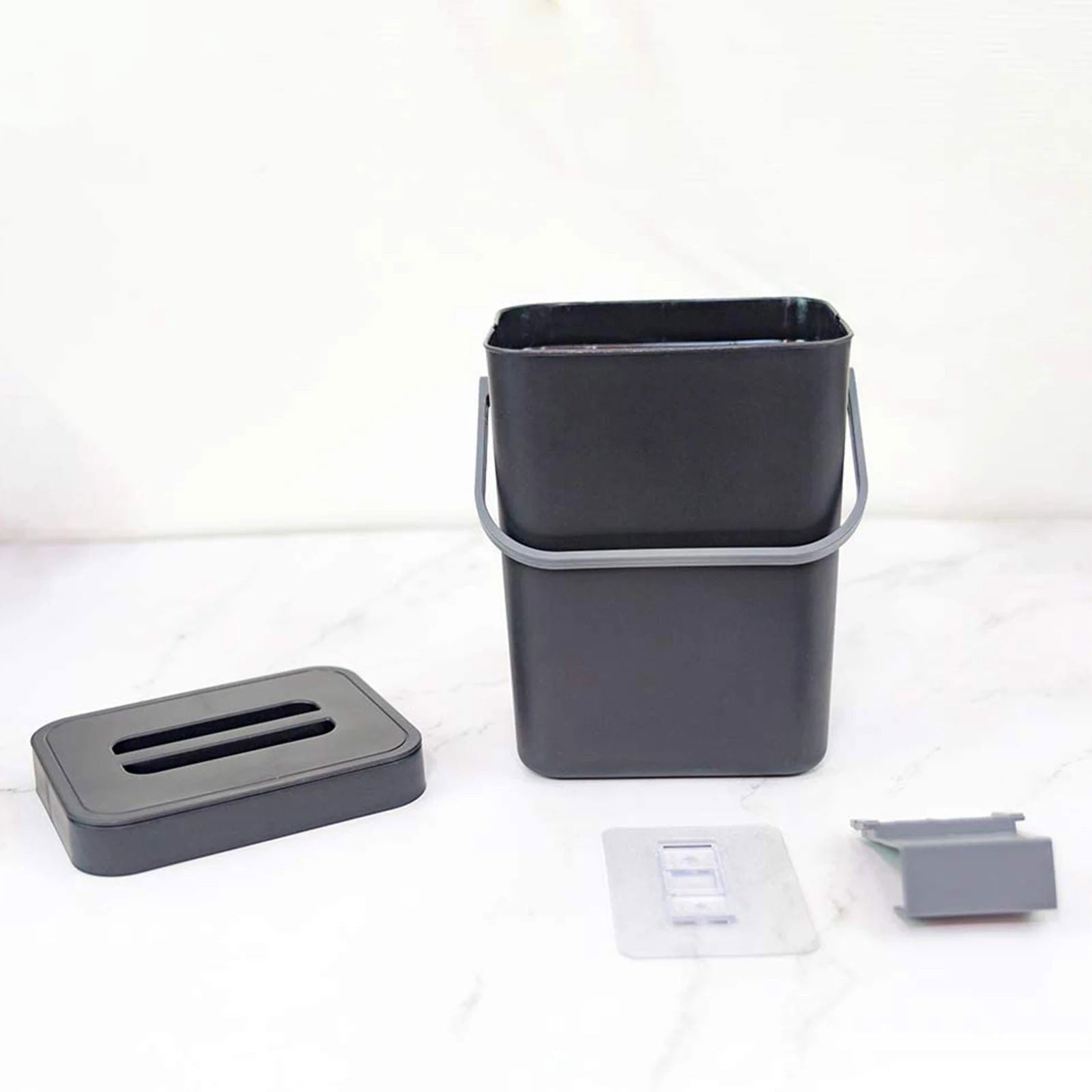 Simple Rubbish Bin Wall Mounted Indoor Office Kitchen Door Trash Can Dustbin Kitchen Garbage Can - Slobuy
