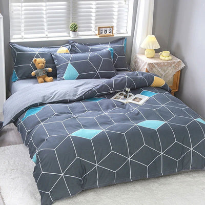 Simple plaid Style Duvet Cover 220x240 Quilt Cover Comforter Covers for single double queen king bed size matching Pillowcases - Slobuy