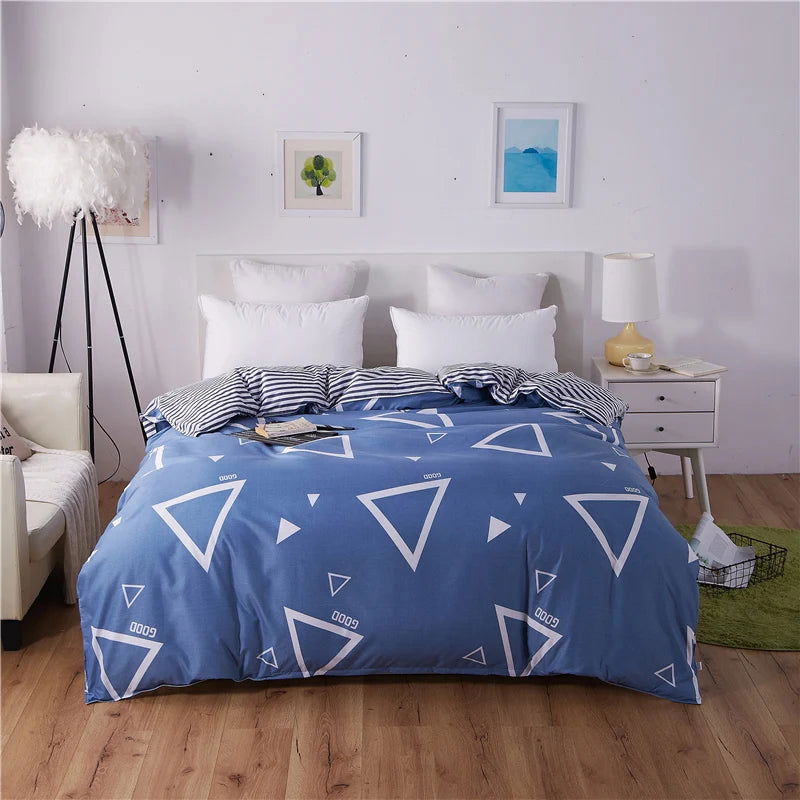 Simple plaid Style Duvet Cover 220x240 Quilt Cover Comforter Covers for single double queen king bed size matching Pillowcases - Slobuy