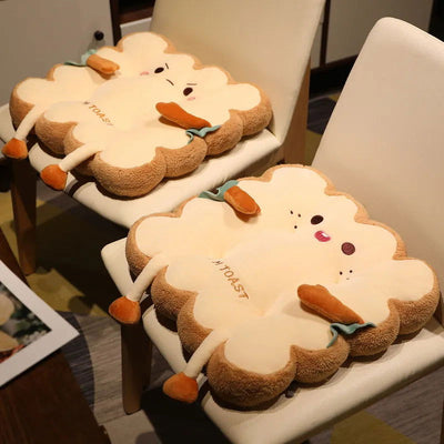 Simulation Bread Toast Cushion Stuffed Memory Foam Sliced Bread Food Pillow Sofa Chair Decor Seat Cushion Cute Student Chair Pad - Slobuy