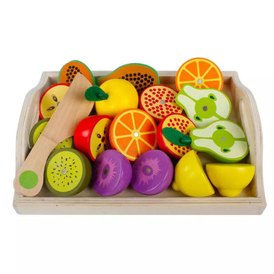 Simulation Kitchen Pretend Toy Wooden Classic Game Montessori Educational Toy For Children Kids Gift Cutting Fruit Vegetable Set - Slobuy