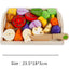 Simulation Kitchen Pretend Toy Wooden Classic Game Montessori Educational Toy For Children Kids Gift Cutting Fruit Vegetable Set - Slobuy