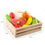 Simulation Kitchen Pretend Toy Wooden Classic Game Montessori Educational Toy For Children Kids Gift Cutting Fruit Vegetable Set - Slobuy