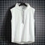 Sleeveless Running Vest Men Shirt with Hat Solid Color Cool Sleeveless Shirt Hooded Sweat Shirt Outdoor Gym Cycling Sports Wear - Slobuy