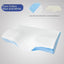 Slow Recovery Vacuum Memory Cotton Pillow Core Butterfly Neck Support Adult White Grey Mesh Blue Edge Double Pillow Color - Slobuy