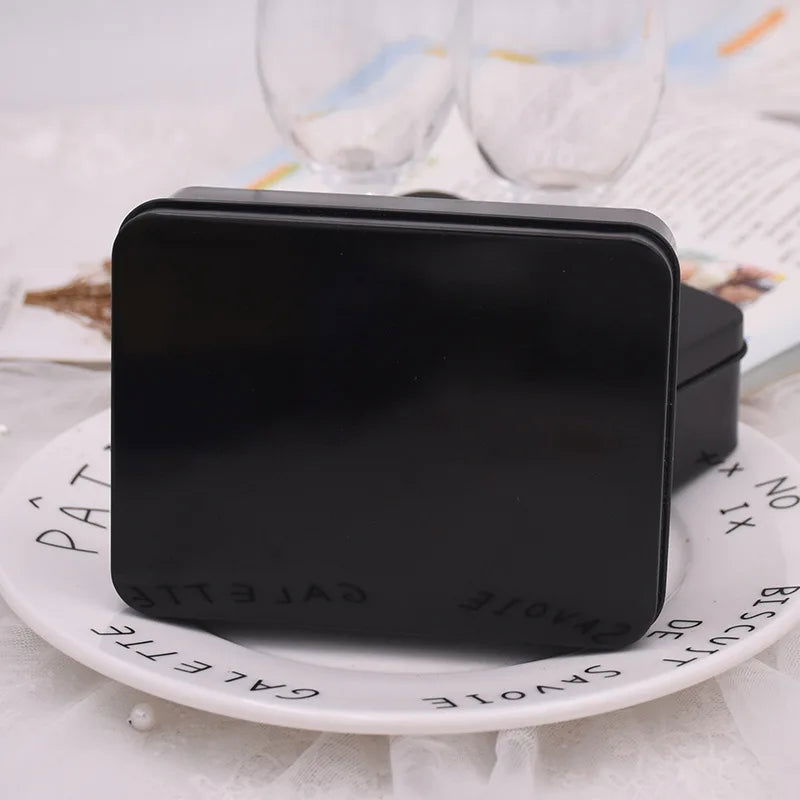 Small Card Storage Box Tinplate Organizer Jewelry Collect Case Desktop Storage Stationery Ins Style Classic Office Supplies ??? - Slobuy