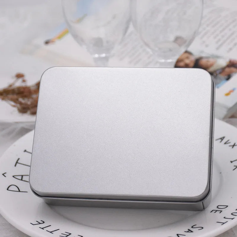 Small Card Storage Box Tinplate Organizer Jewelry Collect Case Desktop Storage Stationery Ins Style Classic Office Supplies ??? - Slobuy